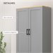 Alacena de Cocina Melamina de Madera HOMCOM, hogar - cocina Gris