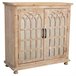 Aparador de madera y cristal de 2 puertas Marron
