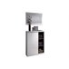 Mueble recibidor con espejo 1 puerta ADHARA Blanco/ Gris
