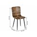 4 sillas de estilo escandinavo retro Marron