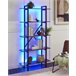 Estantería de 5 baldas LED de madera DARBY Marron
