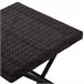 Mesa Cuadrada Plegable Ratán PE, Acero Outsunny 40x40 Marron