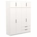 Armario Dormitorio Ghost 8 Puertas y 2 Cajones Blanco