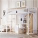 Cama alta para niños 95x255 Cama alta para niños 95x255 Blanco