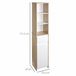 Armario Alto de Baño MDF kleankin, hogar - baño 32 Multicolor