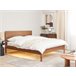 Beliani Cama LED Madera de caucho BOISSET 165x205 Marron