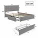 Cama, 4 cajones, cama doble, cama para adolescentes 164x209 Cama, 4 cajones, cama doble, cama para adolescentes 164x209 Gris