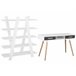 Beliani Conjunto de mobiliario de oficina ESCALANTE/FRISCO 120x50 Gris Oscuro