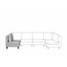 Sillón modular tapizado FEVIK Gris Claro
