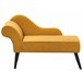 Beliani Chaise longue izquierdo Poliéster BIARRITZ Mostaza