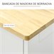 Aparador de Cocina MDF, Madera de Caucho HOMCOM 101 Blanco