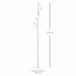 Perchero de Pie Metal, Madera Maciza HOMCOM Blanco
