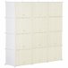 Armario Modular PP, Acero HOMCOM, hogar - muebles de dormitorio Natural/ Blanco