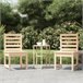 2 Sillas de jardín de madera maciza pino Blanco