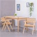 Silla clásica con reposabrazos en rattan y fresno - Compass Fresno