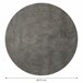 Alfombra de Baño Circular 57x57 Gris Oscuro