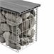 Banco de jardín gavión Friesland WPC 90x25 Gris