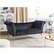 Beliani Chaise longue Terciopelo NANTILLY Beliani Chaise longue Terciopelo NANTILLY Negro