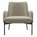 ALEX-Sillón de tela y metal Beige