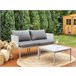 Beliani Conjunto longue TERRACINA Gris Claro