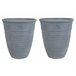 Beliani Conjunto de 2 macetas KATALIMA Gris