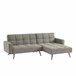 Chaise longue con cama FLO reversible 3 plazas gris Gris