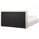 Beliani Cama con almacenaje Terciopelo LAVAUR 183x210 Blanco/ Beige