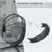 Silla Colgante Huevo Acero, Poliéster Outsunny Gris