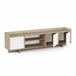 Mueble tv 180cm 3 puertas roble y blanco CLAP Roble