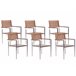 Beliani Conjunto de comedor VIAREGGIO Madera Clara