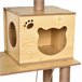 Árbol para Gatos Melamina de Madera, Yute, Poliéster PawHut Amarillo