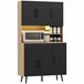 Alacena de Cocina Melamina de Madera HOMCOM, hogar - cocina Marron