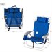 Aktive Silla de playa XXL plegable y reclinable 5 posiciones c/nevera y mochila Azul