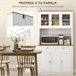 Alacena de Cocina MFD, Melamina de Madera HOMCOM, hogar - cocina Blanco