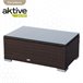 Conjunto muebles terraza sillones, sofá y mesita ratán Aktive Negro