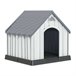Caseta de Resina para Perros Thinia Home Negro/ Gris