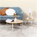 Mesitas de Café MDF, Metal HOMCOM, hogar - muebles de salón 65x65 Multicolor