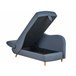 Beliani Chaise longue izquierdo Lino sintético MERI Azul