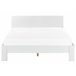 Beliani Cama con somier Madera de pino ROYAN 147x207 Blanco