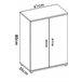 Armario multiusos 2 puertas efecto madera Blanco