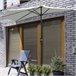 Sombrilla de Jardín Metal, Poliéster Outsunny 269x138 Crudo