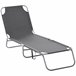 Tumbona Plegable Metal, Tela Oxford Outsunny Gris