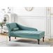 Beliani Chaise longue Terciopelo PESSAC Azul/ Verde