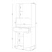 Alacena cocina Colin 4 Puertas 72 Natural/ Blanco