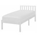 Beliani Cama con somier Madera de pino FLORAC Blanco