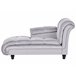 Beliani Chaise longue Terciopelo LORMONT Gris Claro