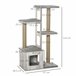 Árbol para Gatos Aglomerado de Madera, Felpa y Yute PawHut Gris