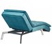 Beliani Chaise longue Terciopelo LOIRET Azul/ Verde