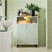 Armario De Suelo Para Baño Con 2 Puertas BZR138-GR SoBuy Verde