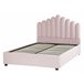 Beliani Cama con almacenaje Terciopelo VINCENNES 147x214 Blanco/ Beige